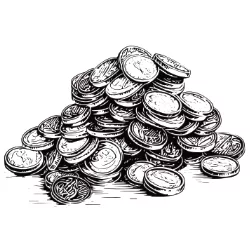 Großer Haufen Münzen