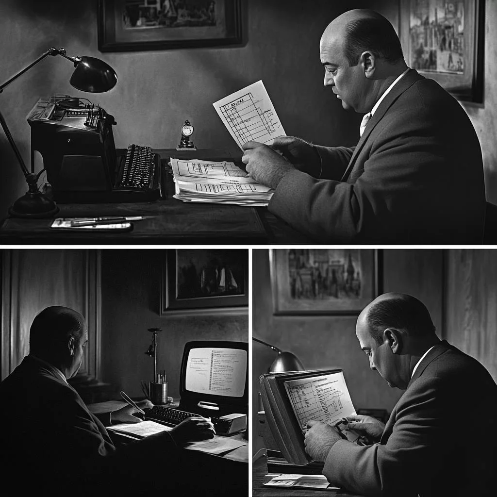 Drei Männer überprüfen an Schreibtischen Dokumente und veranschaulichen die Prüfung der Barrierefreiheit einer Website.