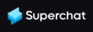 Superchat-Logo: blaues Ebenensymbol und weißer Text
