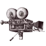 Vintage-Filmkamera, Filmausrüstung, klassisches Kino